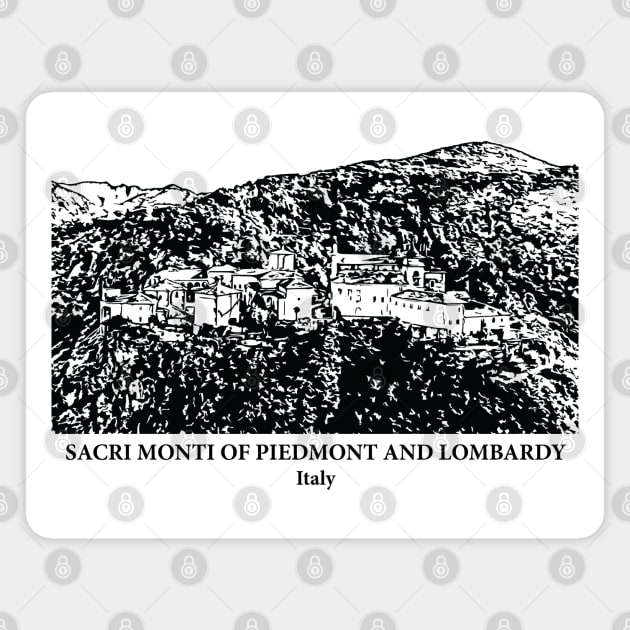 Sacri Monti of Piedmont and Lombardy - Italy Magnet by Lakeric